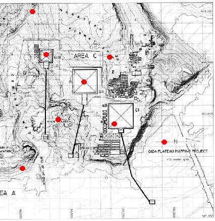 The Pyramids Of Giza Map. BC to the pyramids at Giza