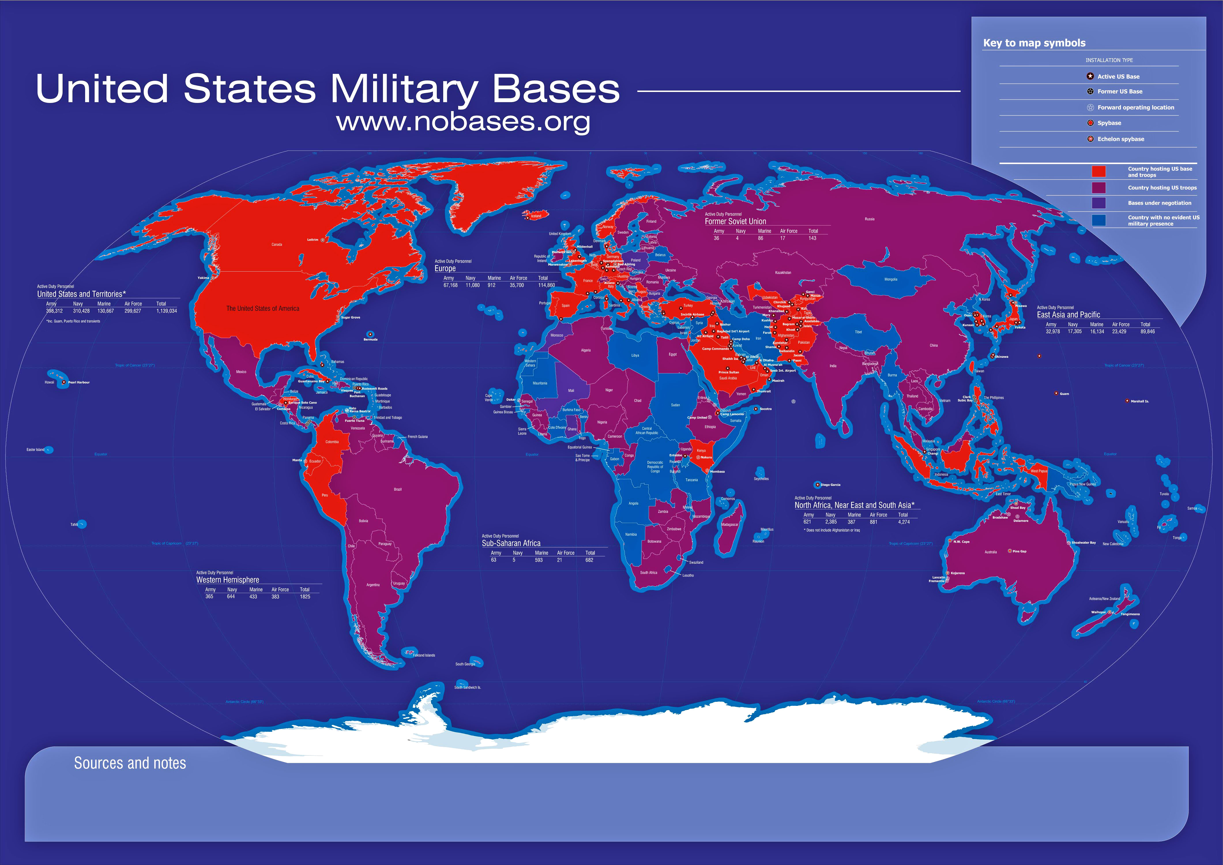 The Worldwide Network Of US Military Bases The Global