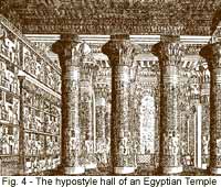 Fig. 4 - The hypostyle hall of an Egyptian temple