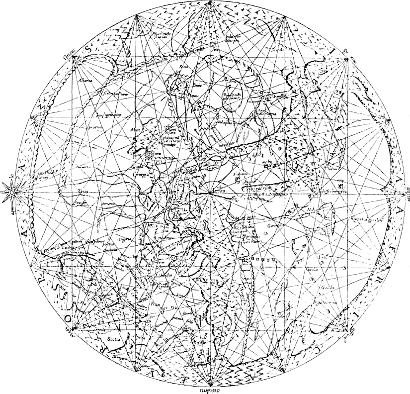 Сетчатая карта мира