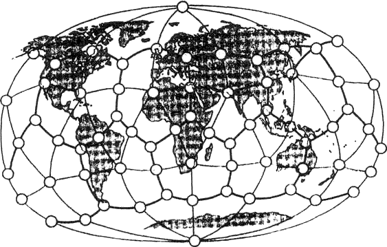Сетчатая карта мира