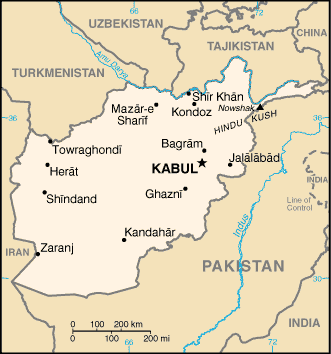 map of Afghanistan