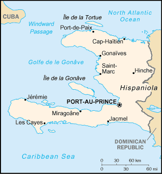 map of Haiti