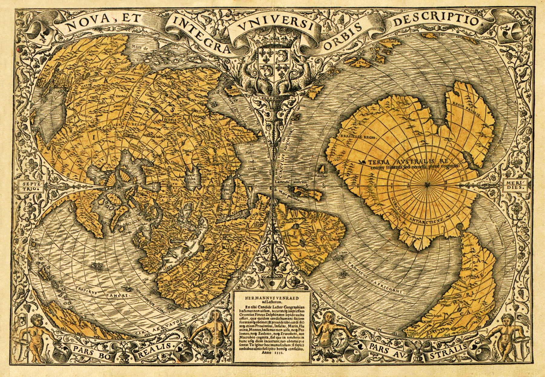 Oronteus Finaeus Map Shows Antarctica Ice Free