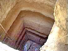 looking down the shaft