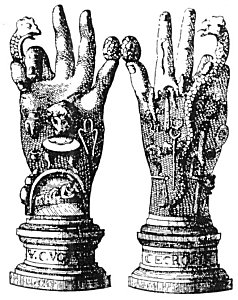 THE EMBLEMATIC HAND OF THE MYSTERIES.